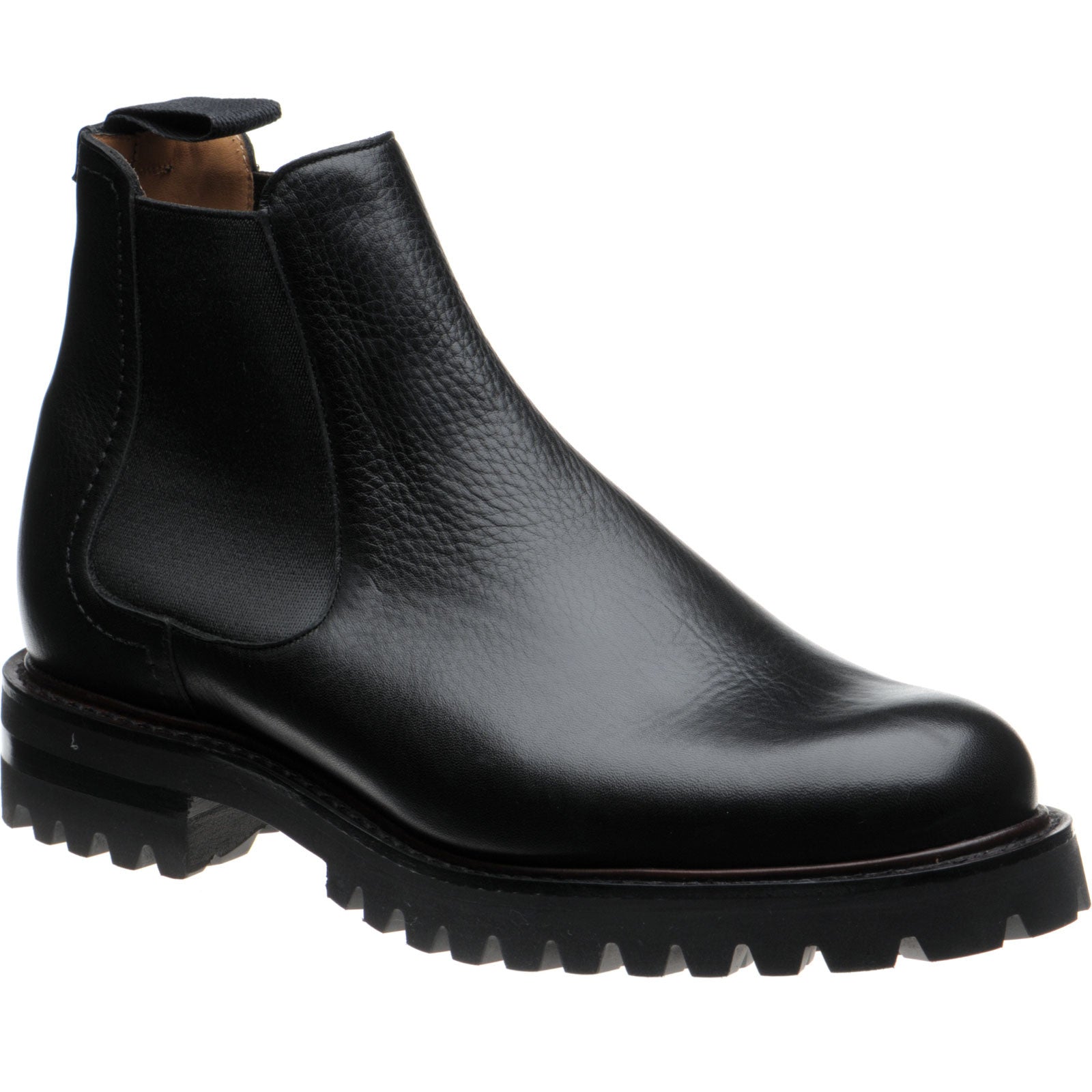 Church Cornwood 2 mens rubber-soled Chelsea boots in black soft grain –  Herring Shoes