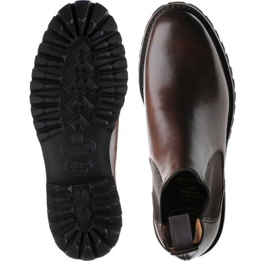 Product image for Church Cornwood 2 mens rubber-soled Chelsea boots in burnt soft grain calf