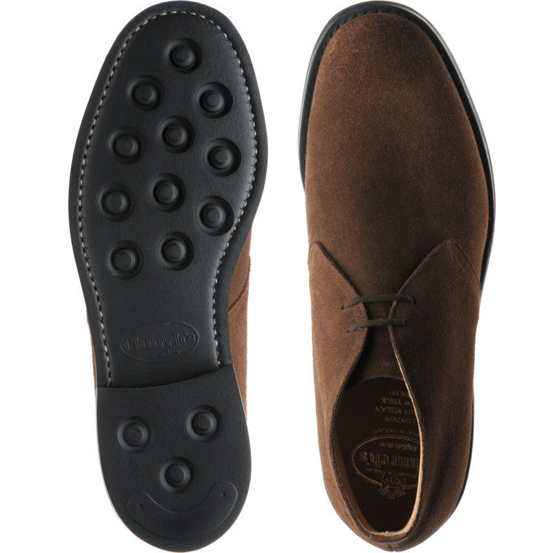 Product image for Church Ryder III Lightweight mens rubber-soled Chukka boots in sigar suede