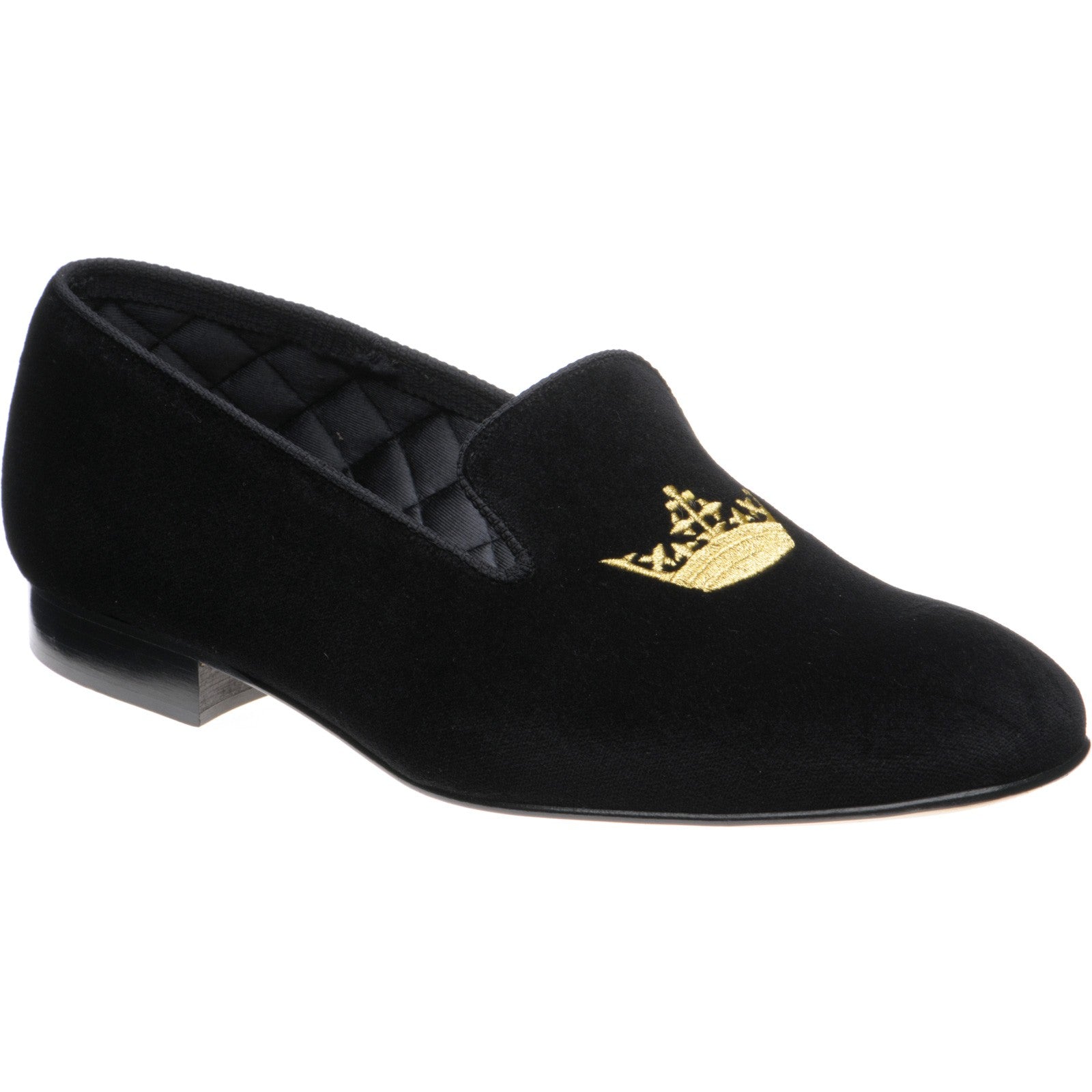 Church Sovereign slippers in black velvet – Herring Shoes