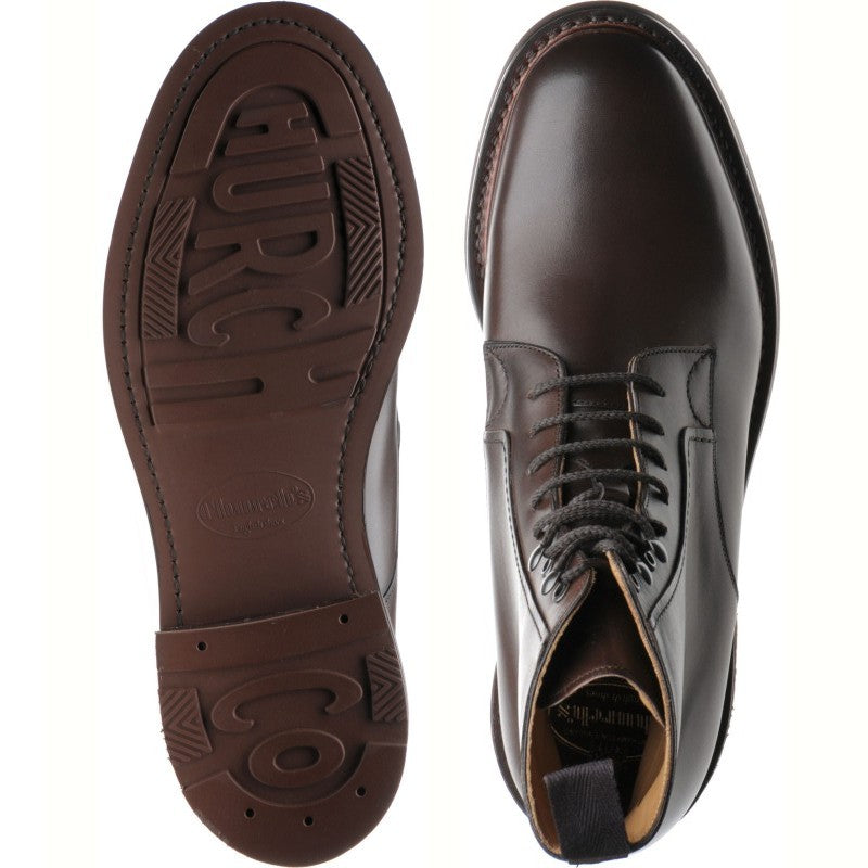 Product image for Church Wootton mens rubber-soled boots in ebony calf