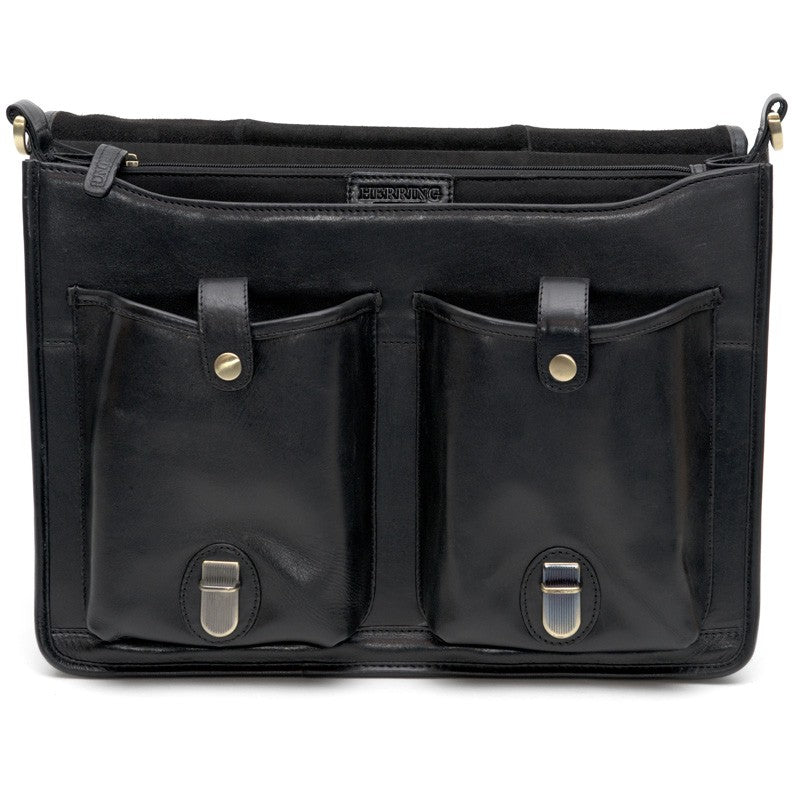 Product image for Herring Aldgate Briefcase in black calf