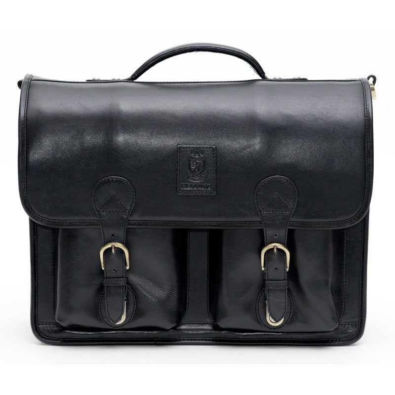 Product image for Herring Aldgate Briefcase in black calf