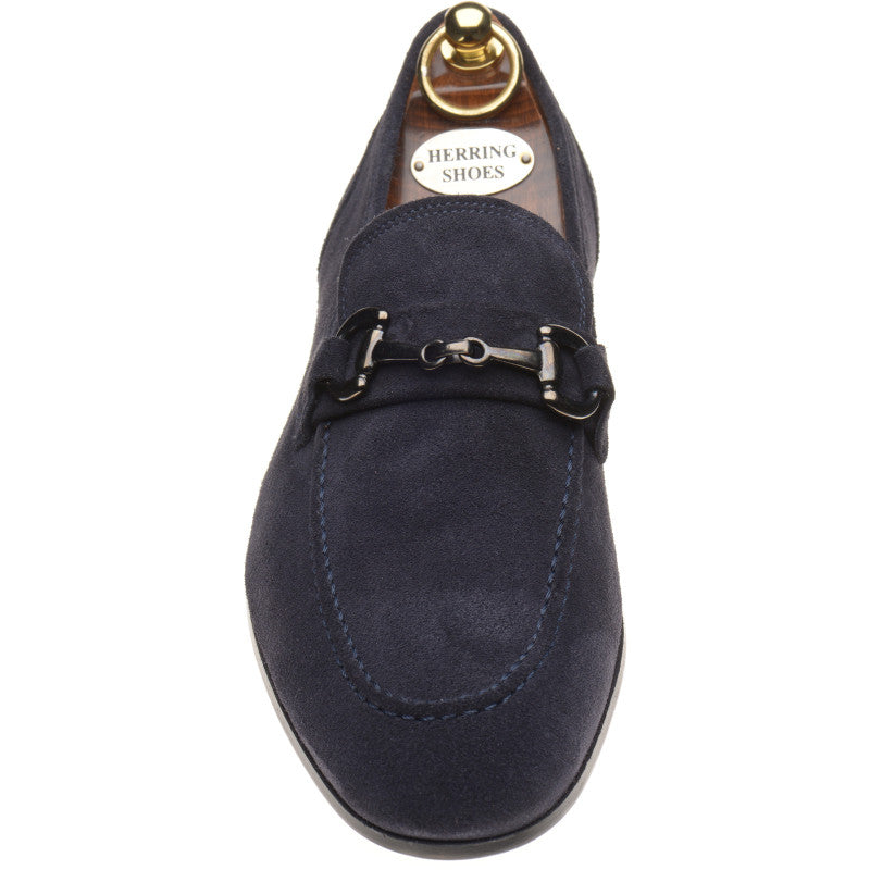 Product image for Herring Ancona mens hybrid-soled loafers in blue suede