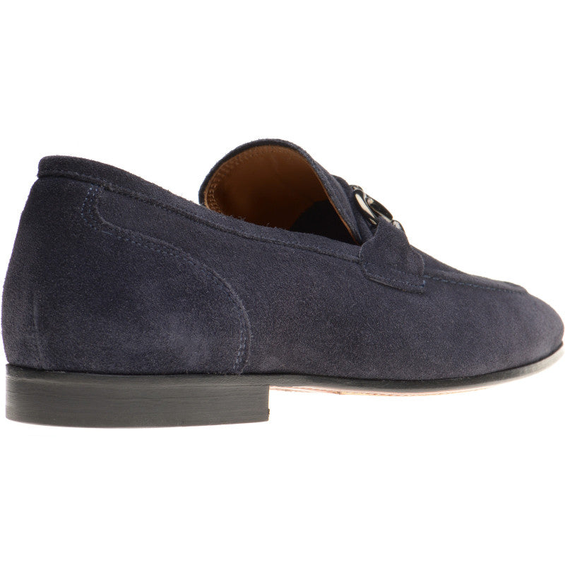 Product image for Herring Ancona mens hybrid-soled loafers in blue suede