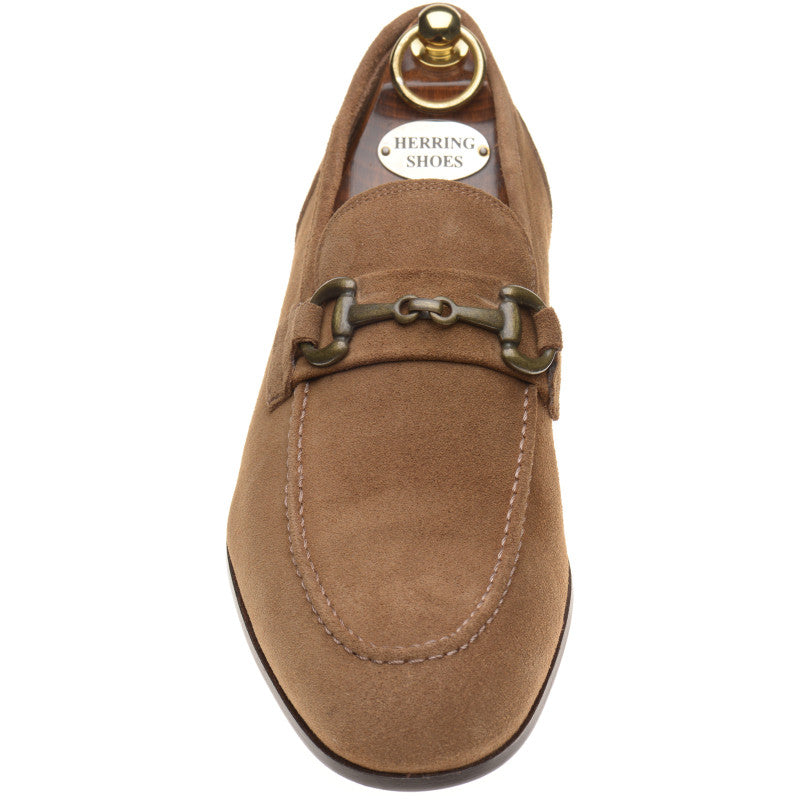 Product image for Herring Ancona mens hybrid-soled loafers in taupe suede