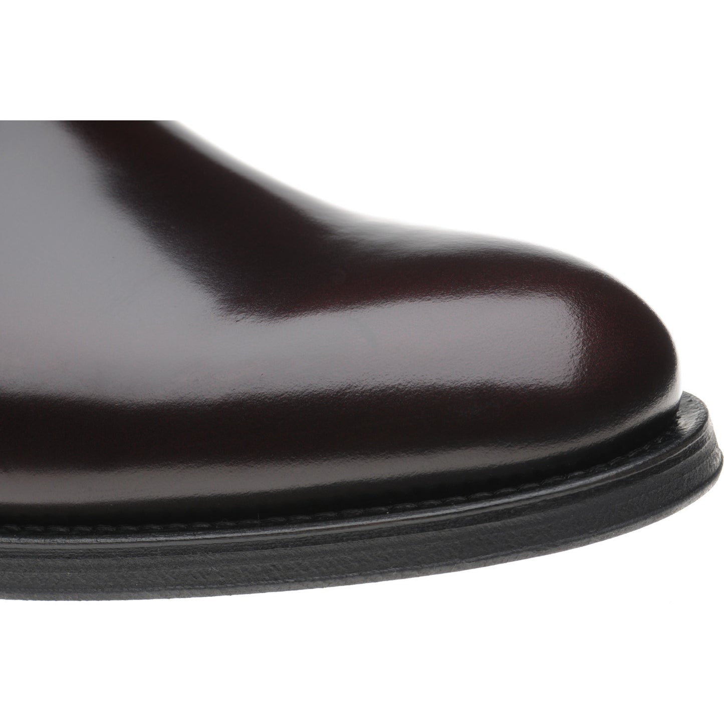 Product image for Herring Arundel mens rubber-soled Derby shoes in burgundy polished (second)