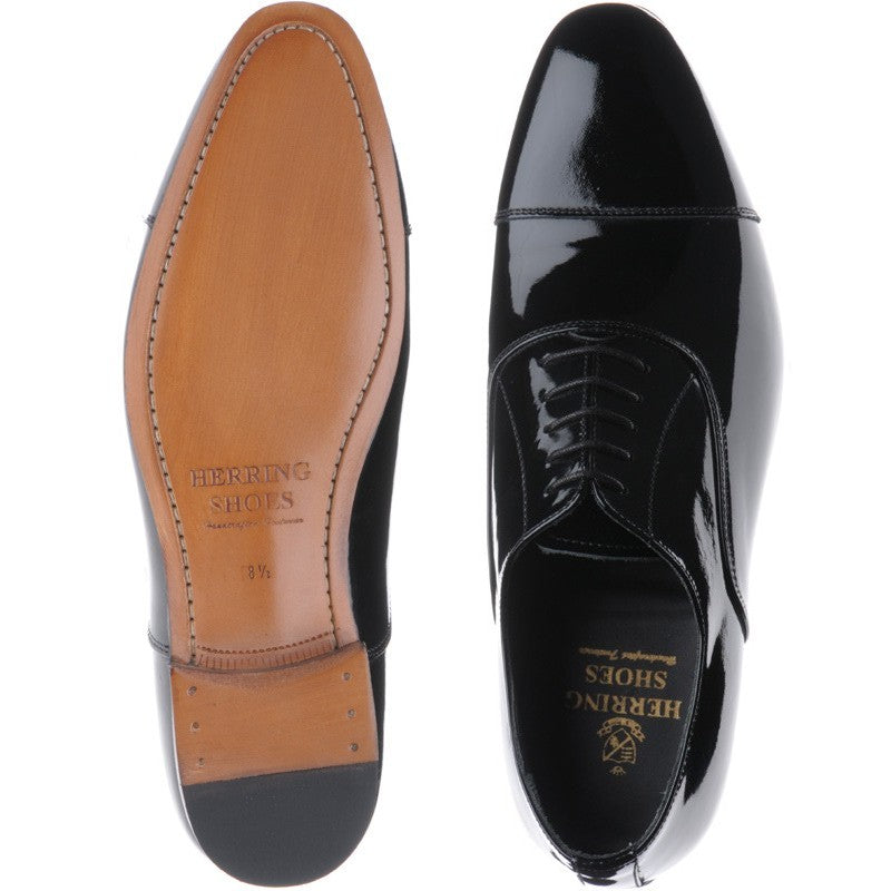 Product image for Herring Aston mens Oxfords in black patent (second)