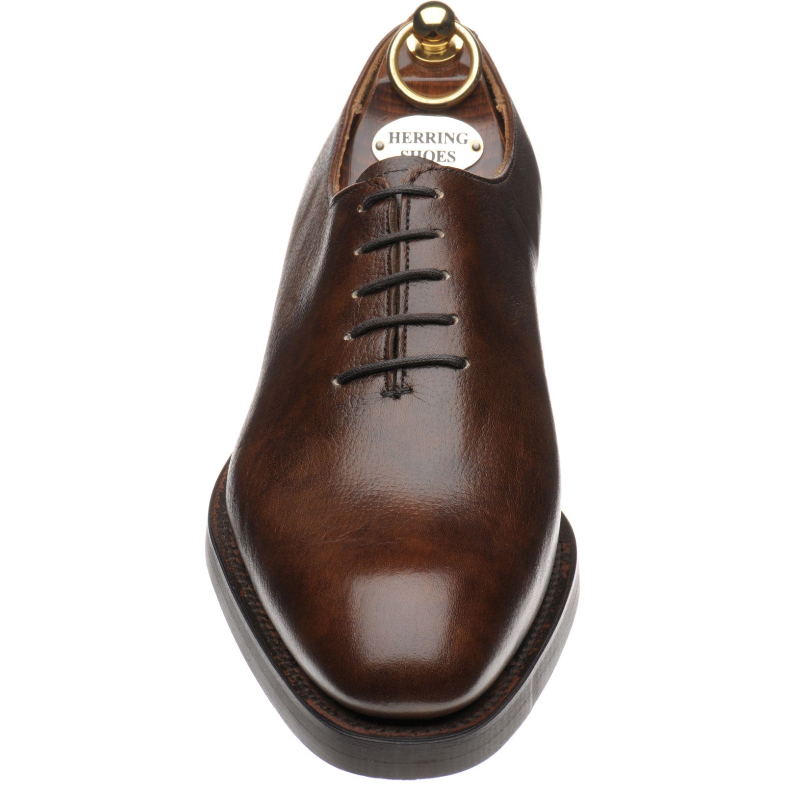 Product image for Herring Bandon mens rubber-soled wholecuts in brown shadow grain
