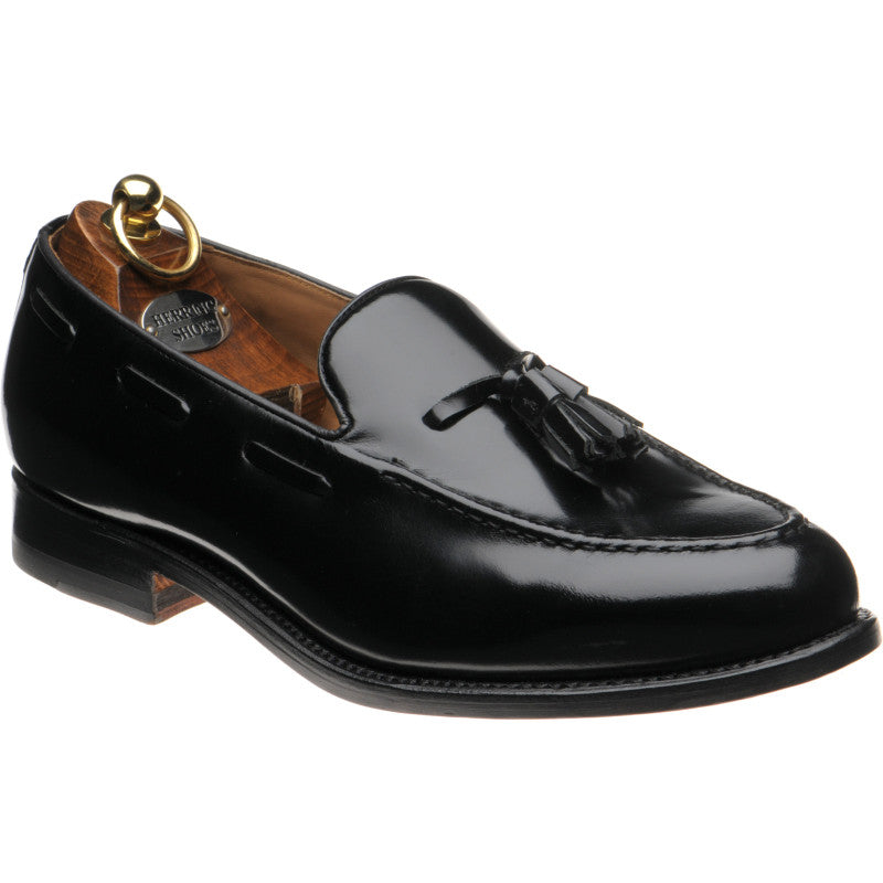 Product image for Herring Barcelona mens tasselled loafers in black rois