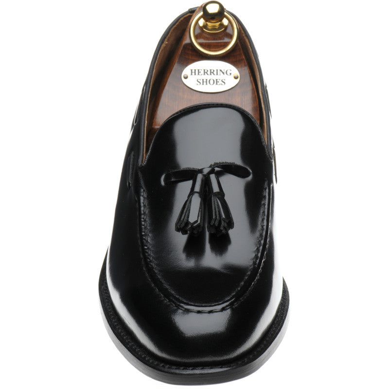 Product image for Herring Barcelona mens tasselled loafers in black rois