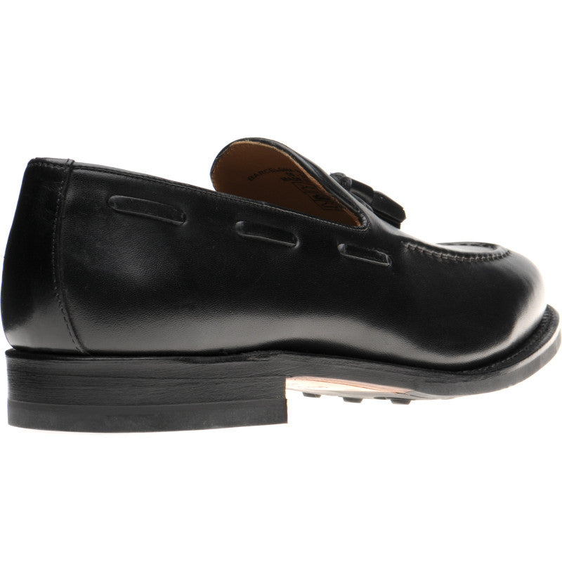 Product image for Herring Barcelona Rubber mens hybrid-soled loafers in black calf
