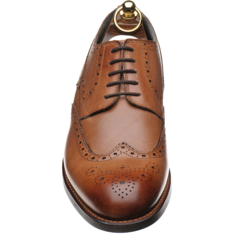 Product image for Herring Bath mens rubber-soled brogues in cognac calf