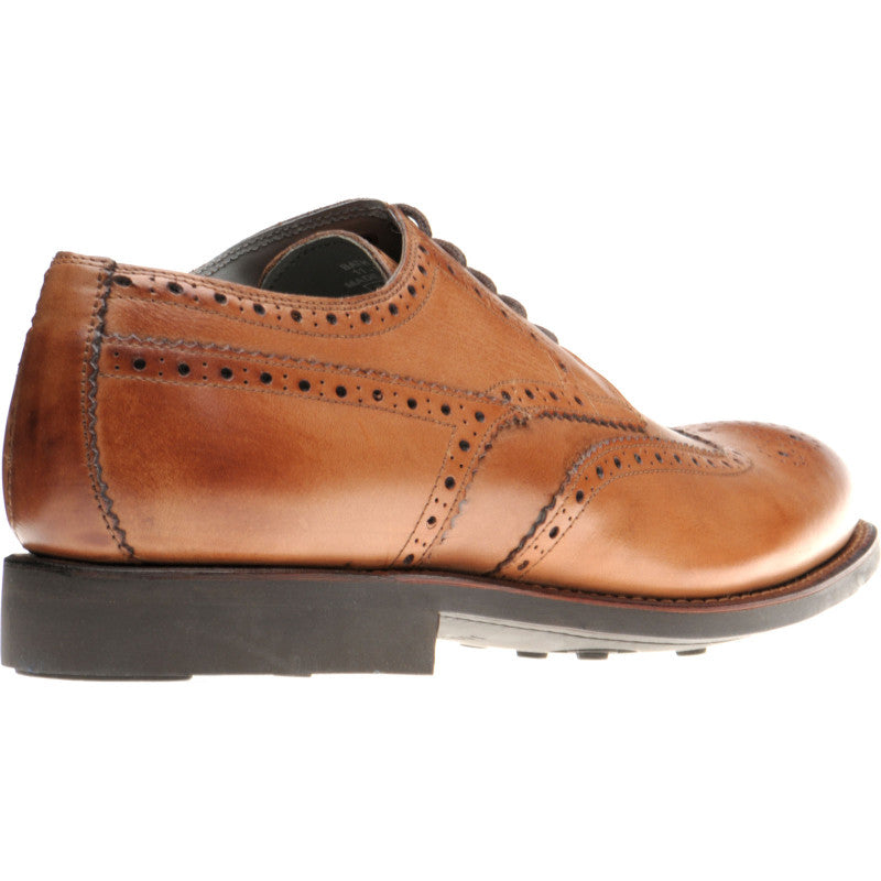 Product image for Herring Bath mens rubber-soled brogues in cognac calf
