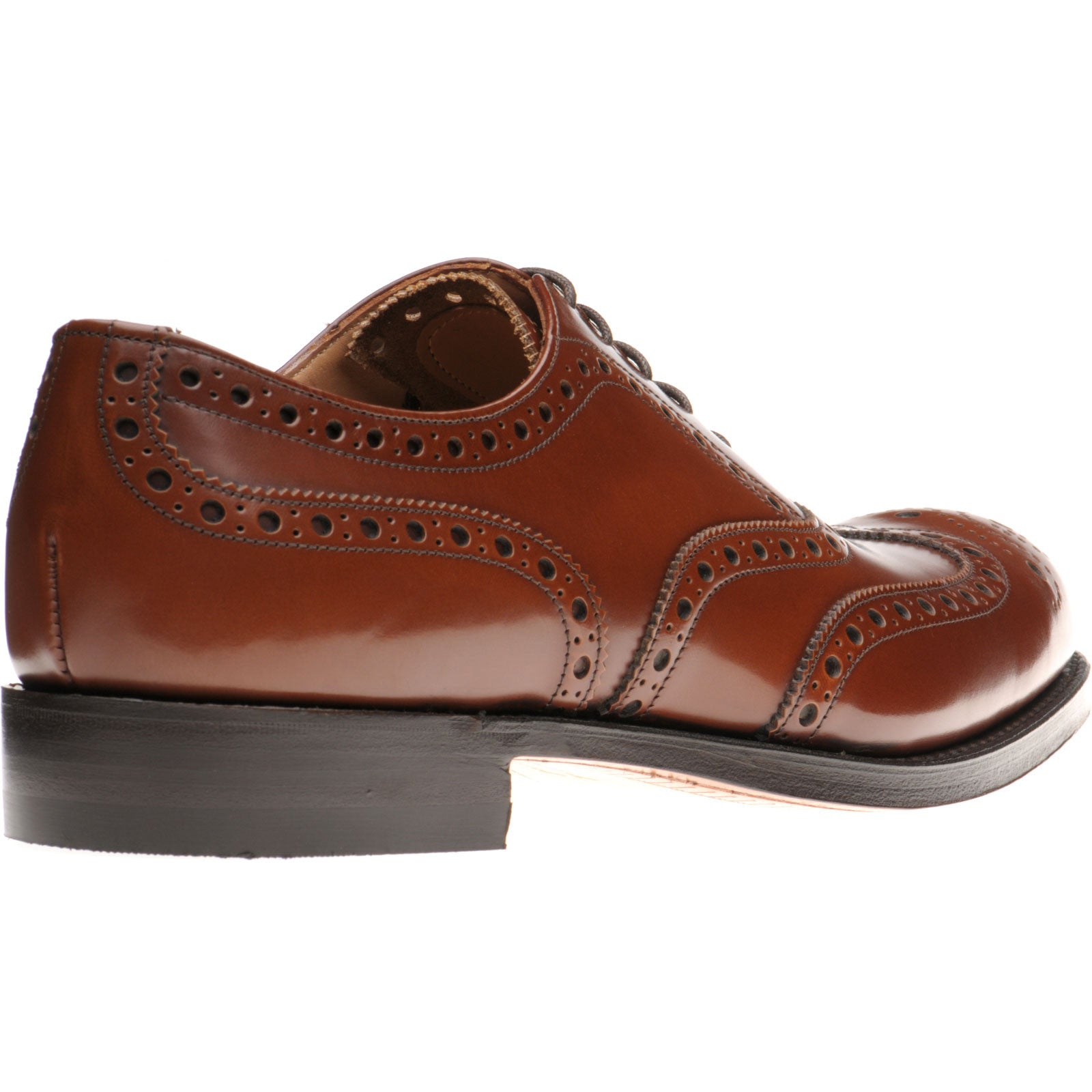 Product image for Herring Birchwood mens brogues in santalum brown polished