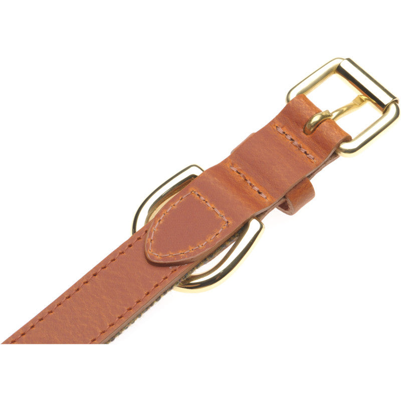 Product image for Herring Bonnie Dog Collar in tan and tweed