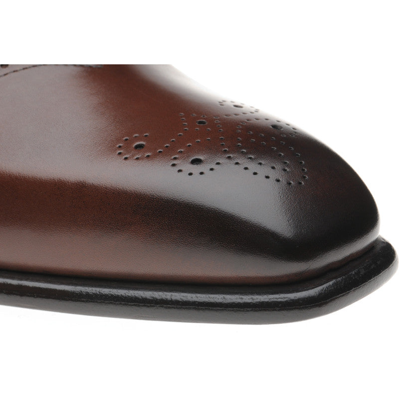 Product image for Herring Bournwell mens brogues in dark brown calf