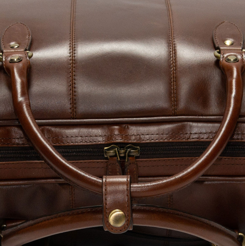 Product image for Herring Bovey Holdall in brandy calf