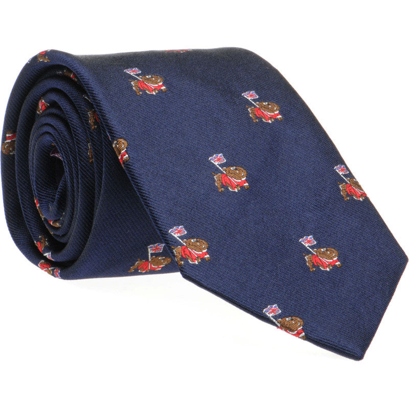 Product image for Herring British Bulldog Tie in navy