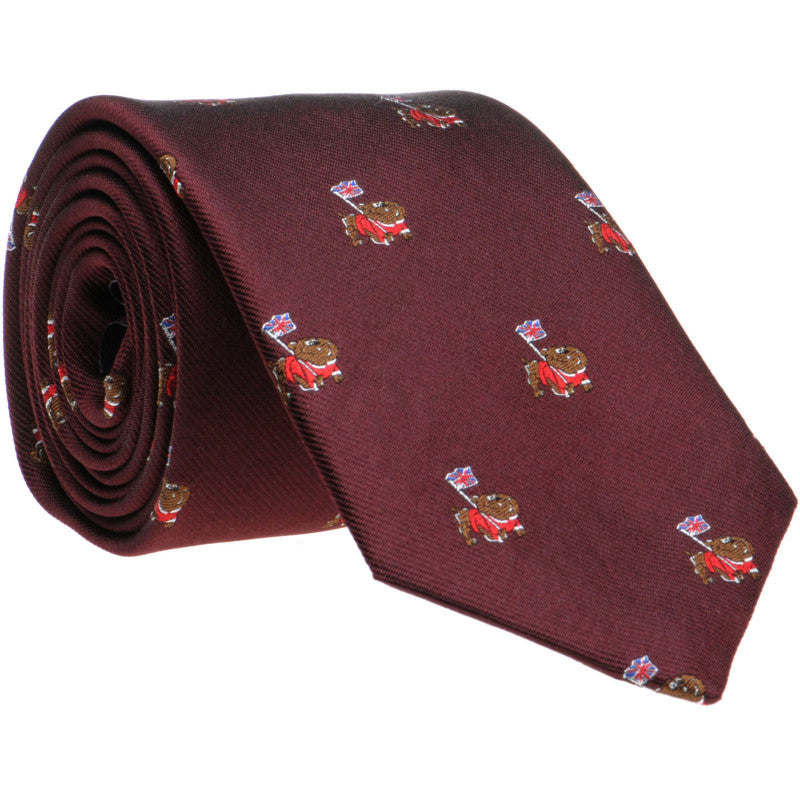 Product image for Herring British Bulldog Tie in wine