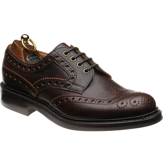 Product image for Herring Burford R mens rubber-soled brogues in whisky kudu
