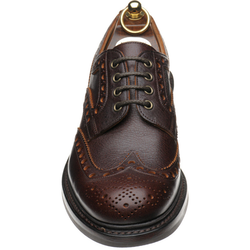 Product image for Herring Burford R mens rubber-soled brogues in whisky kudu