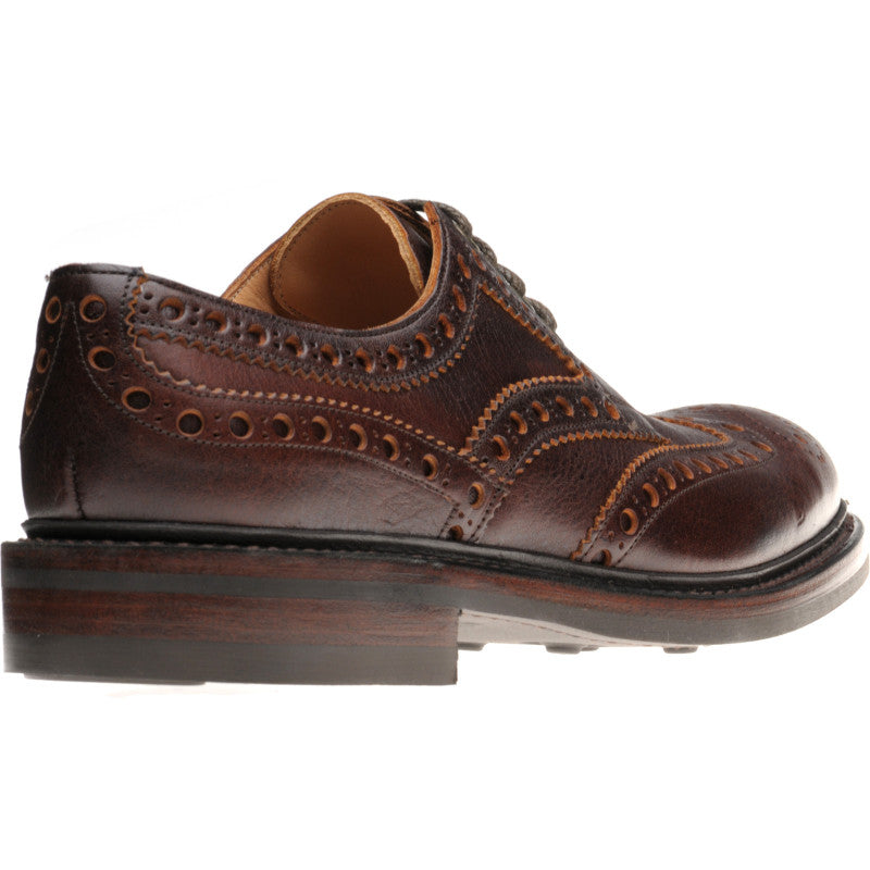 Product image for Herring Burford R mens rubber-soled brogues in whisky kudu