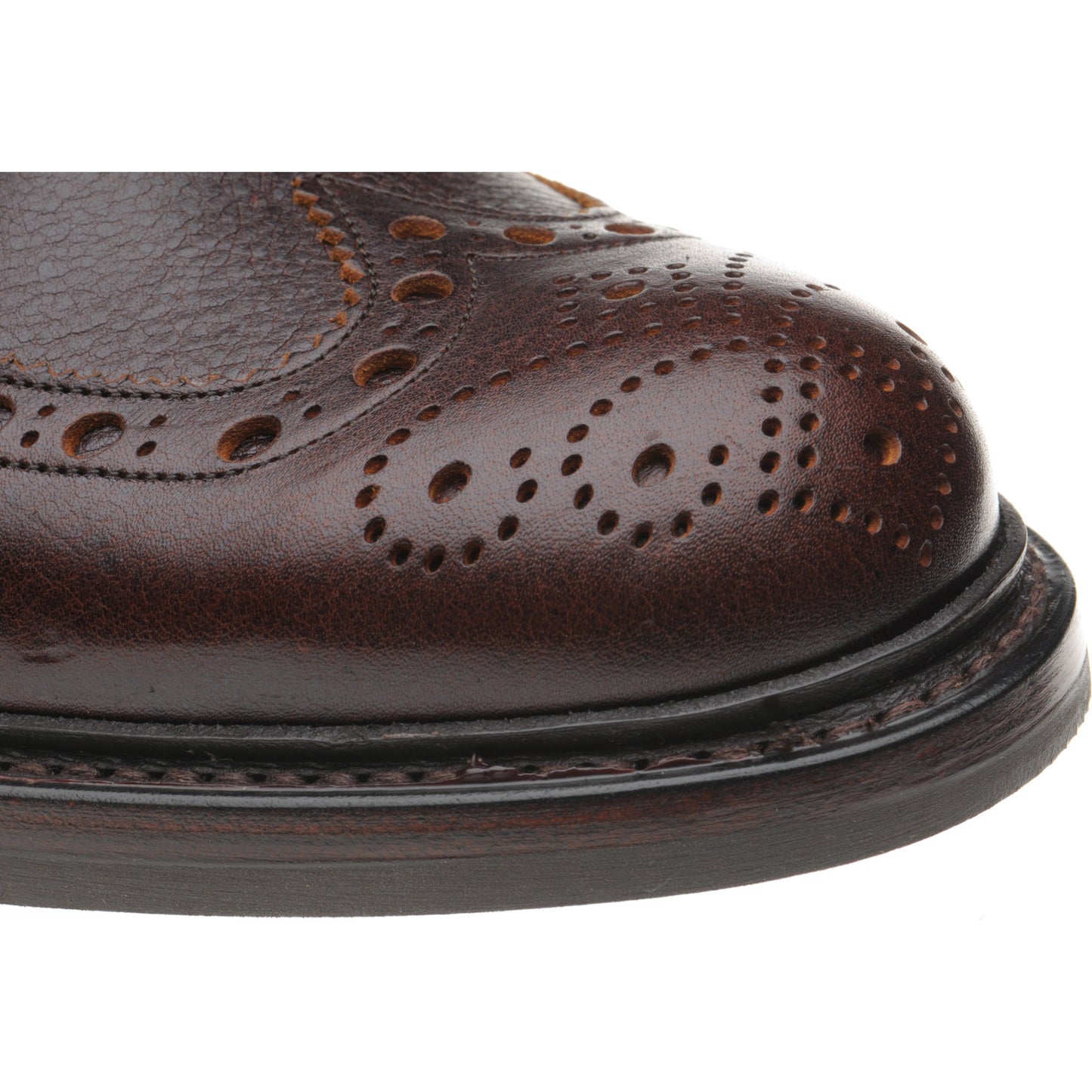 Product image for Herring Burford R mens rubber-soled brogues in whisky kudu