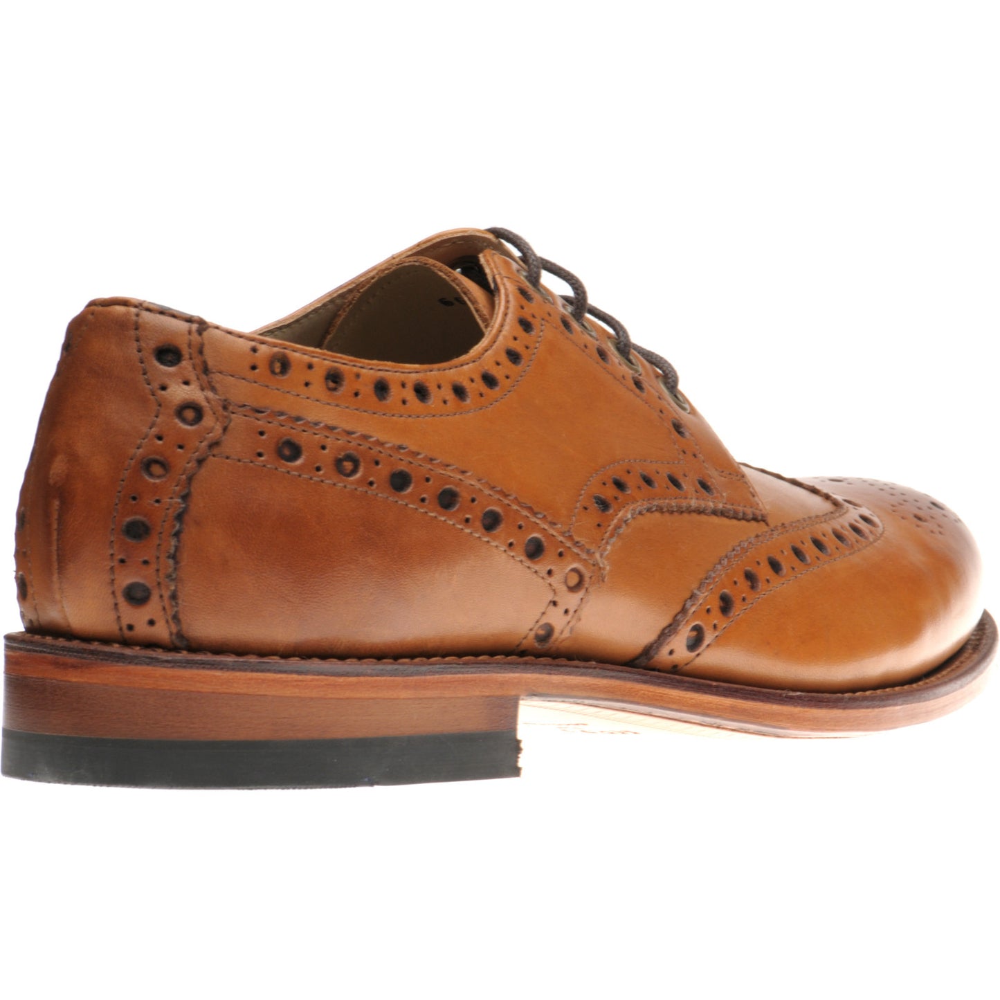 Product image for Herring Bushwick mens brogues in tan calf
