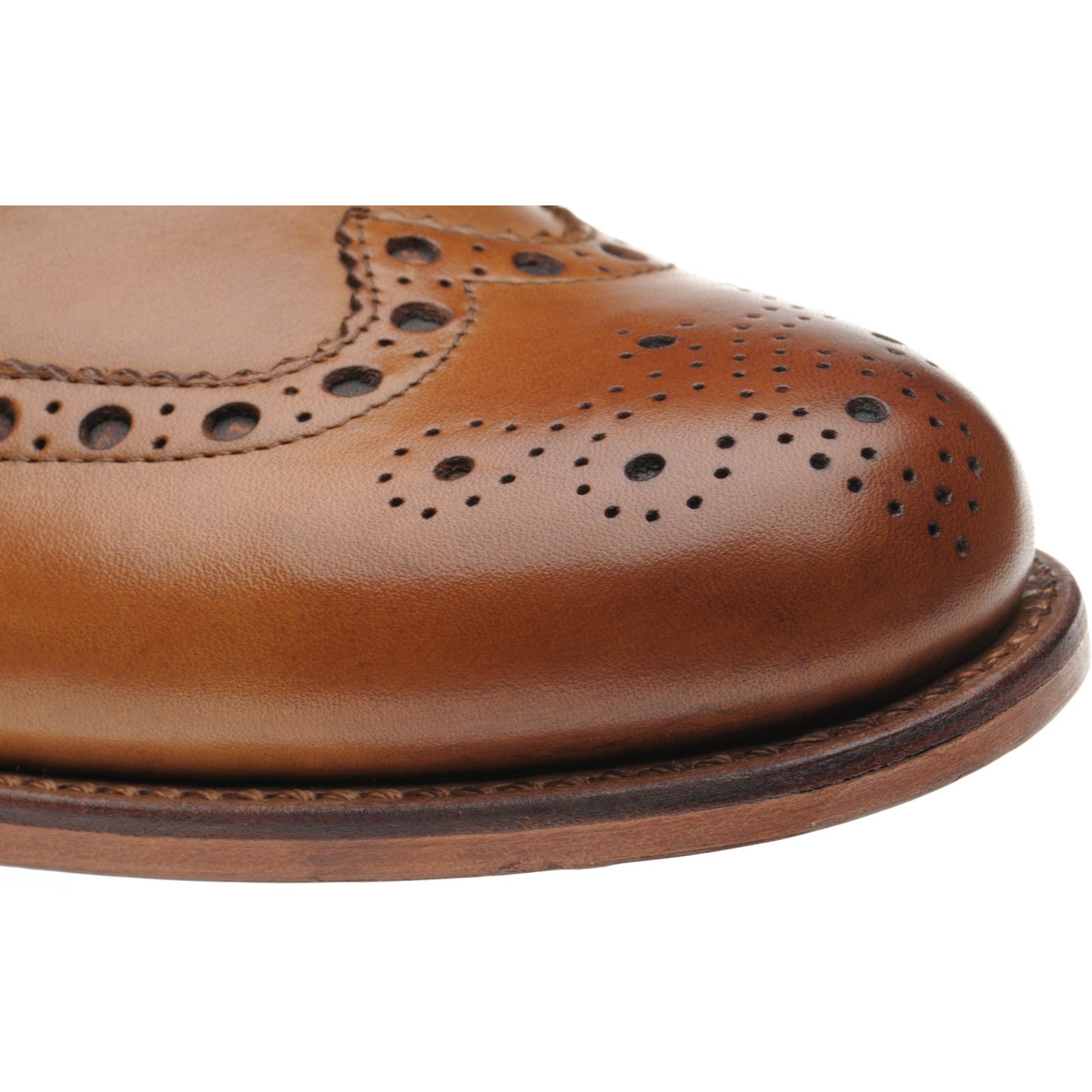 Product image for Herring Bushwick mens brogues in tan calf