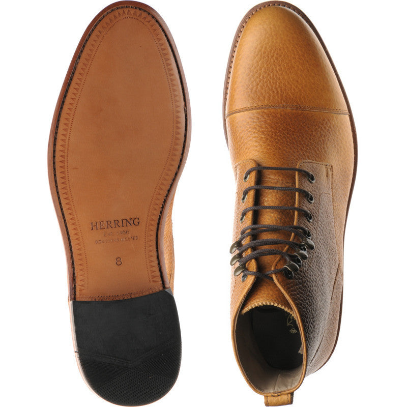 Product image for Herring Caldbeck mens boots in whiskey grain calf