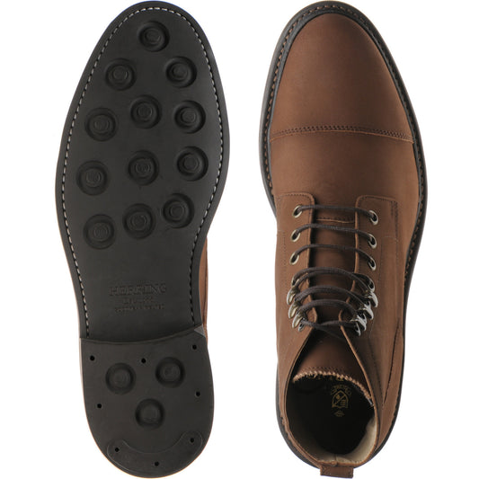 Product image for Herring Caldbeck Rubber mens rubber-soled boots in brown nubuck