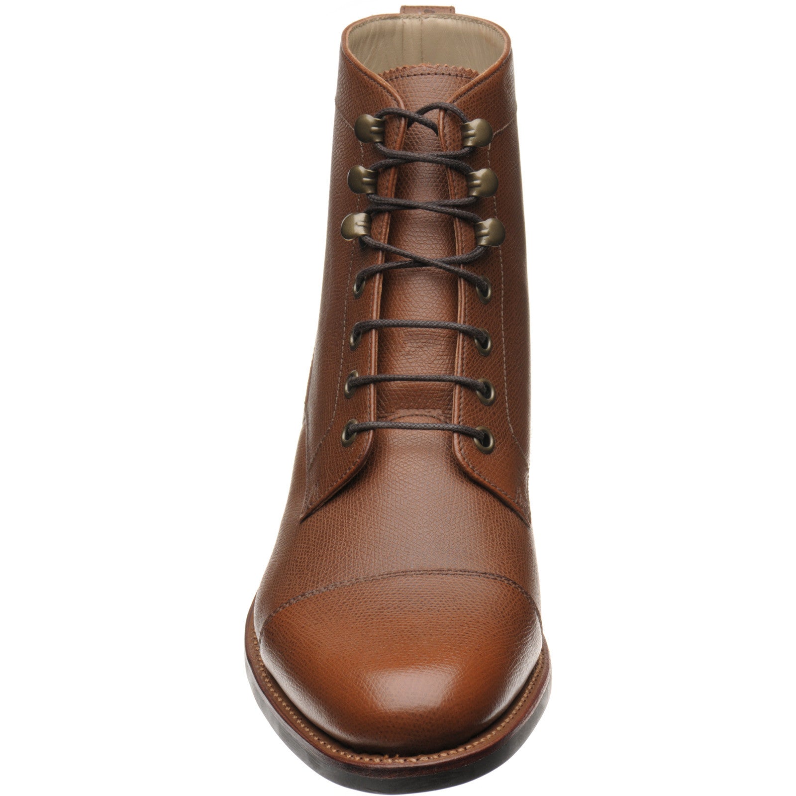 Product image for Herring Caldbeck Rubber mens rubber-soled boots in cognac grain calf
