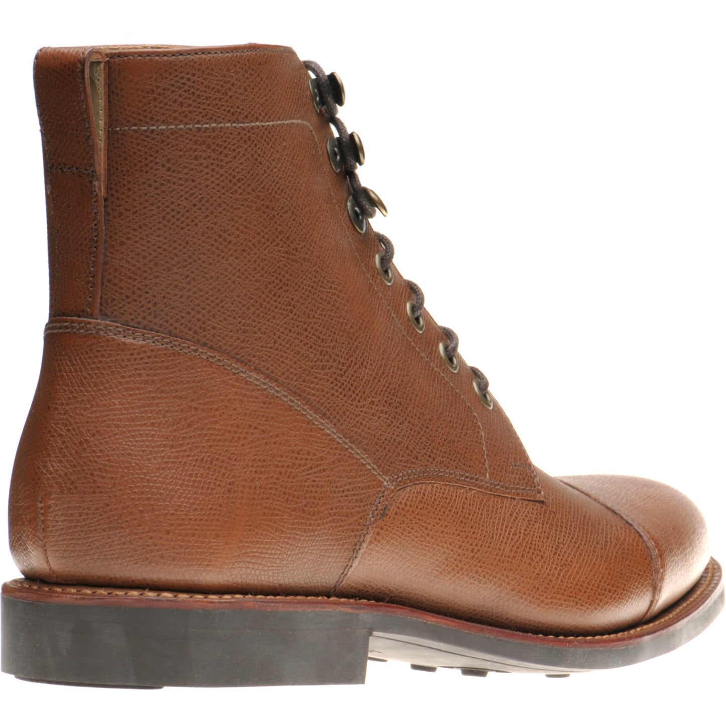 Product image for Herring Caldbeck Rubber mens rubber-soled boots in cognac grain calf