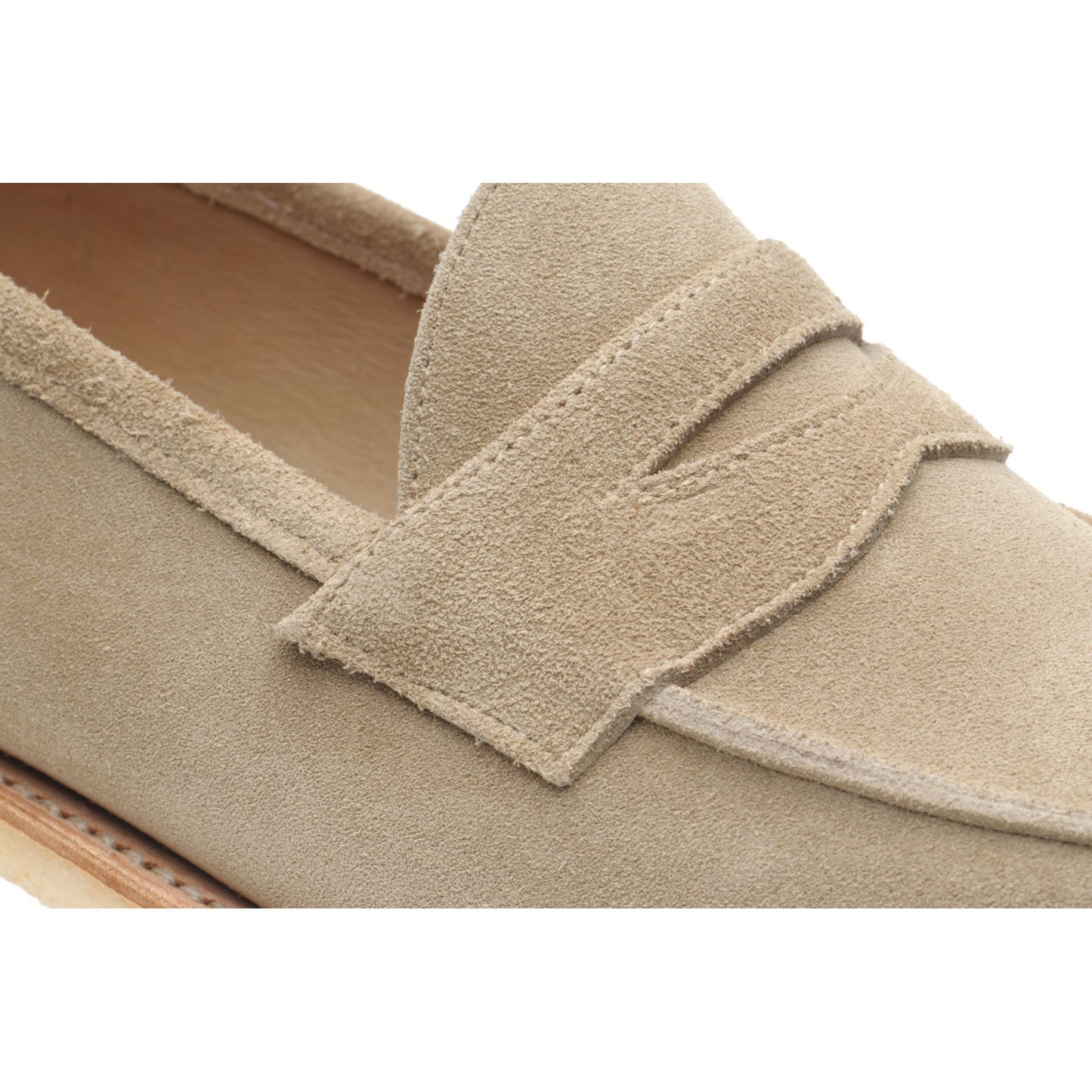 Product image for Herring Cannes mens rubber-soled loafers in sand suede