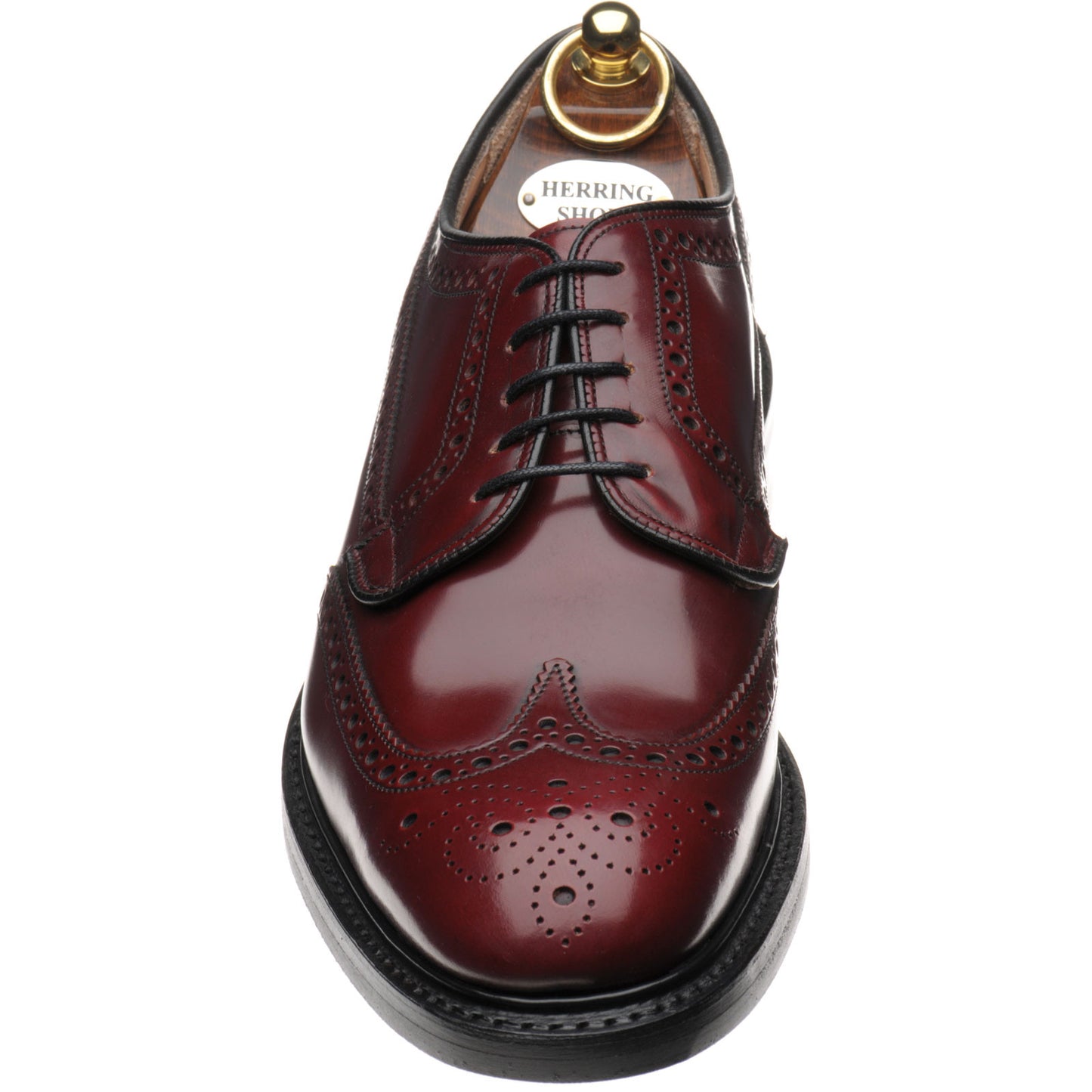 Product image for Herring Canning II (Rubber) mens rubber-soled brogues in burgundy polished