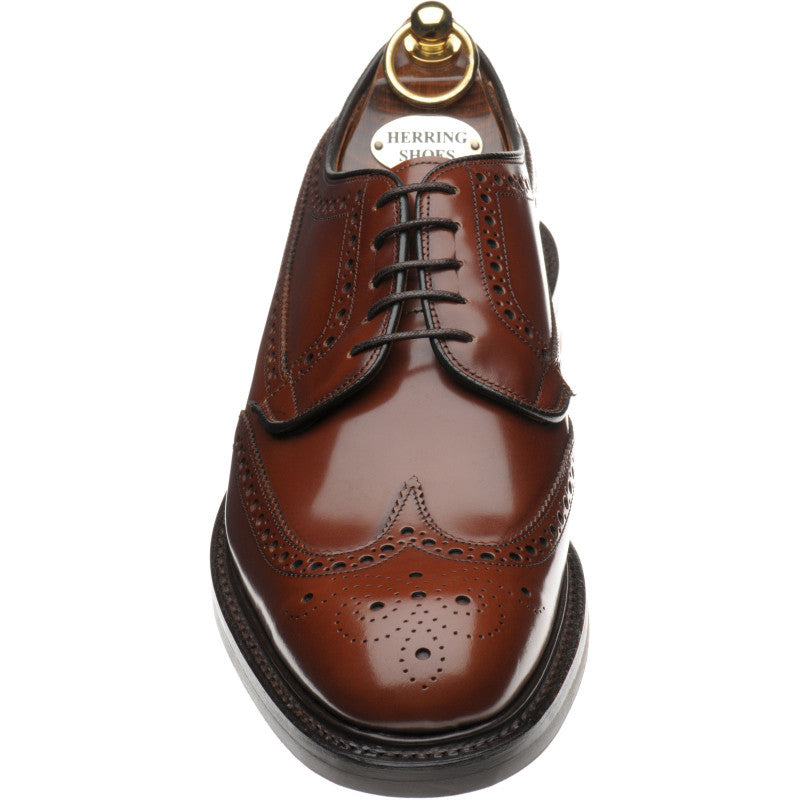 Product image for Herring Canning II (Rubber) mens rubber-soled brogues in santalum brown polished
