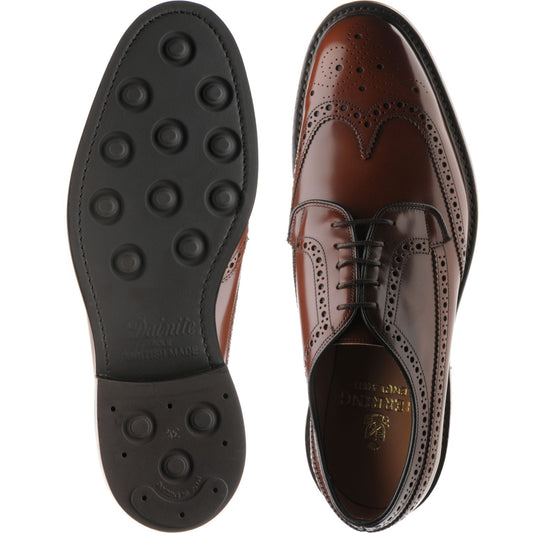 Product image for Herring Canning II (Rubber) mens rubber-soled brogues in santalum brown polished