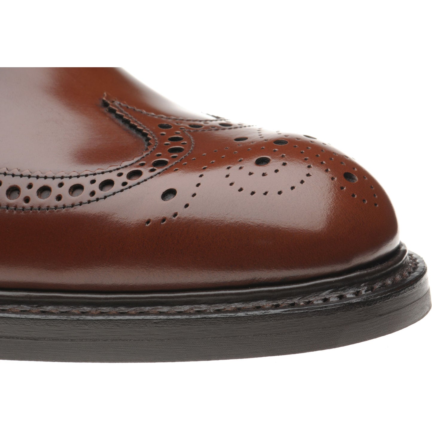 Product image for Herring Canning II (Rubber) mens rubber-soled brogues in santalum brown polished