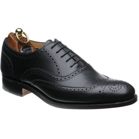 Product image for Herring Carnaby mens brogues in black calf