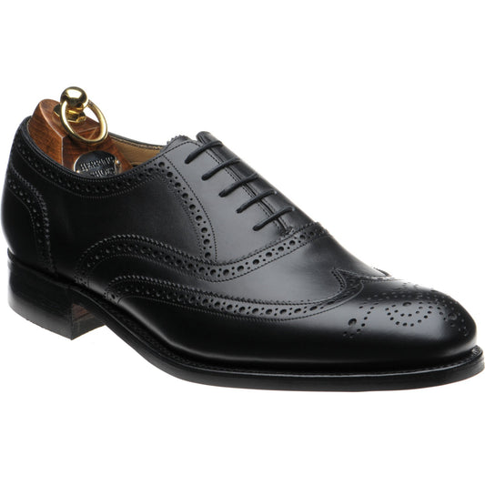 Product image for Herring Carnaby (Rubber) mens rubber-soled brogues in black calf