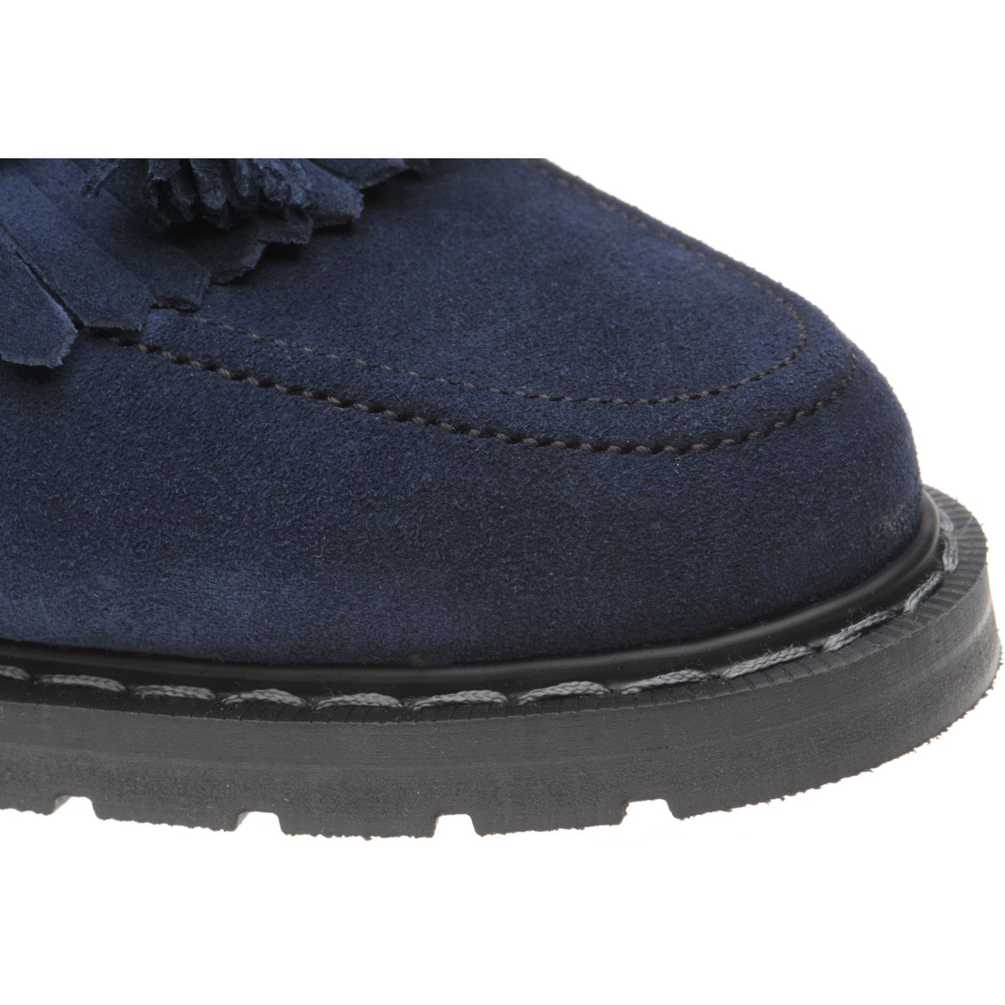 Product image for Herring Charlie ladies rubber-soled tasselled loafers in navy suede