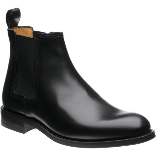 Product image for Herring Chichester mens rubber-soled Chelsea boots in black calf