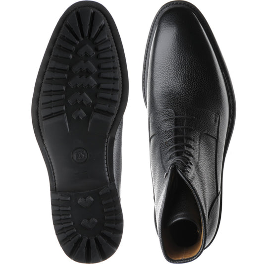 Product image for Herring Churchstow Norwegian mens rubber-soled boots in black grain