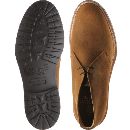 Product image for Herring Cirencester mens rubber-soled boots in waxy snuff suede