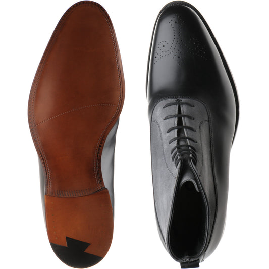 Product image for Herring Clarence mens two-tone boots in black calf and grey suede