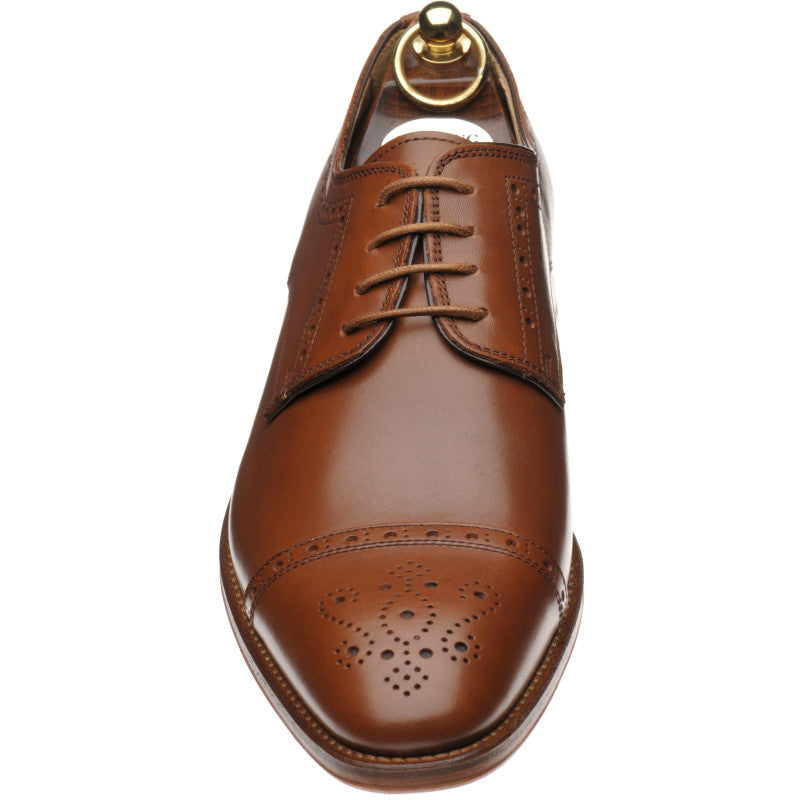 Product image for Herring Clifton mens hybrid-soled semi-brogues in tan calf