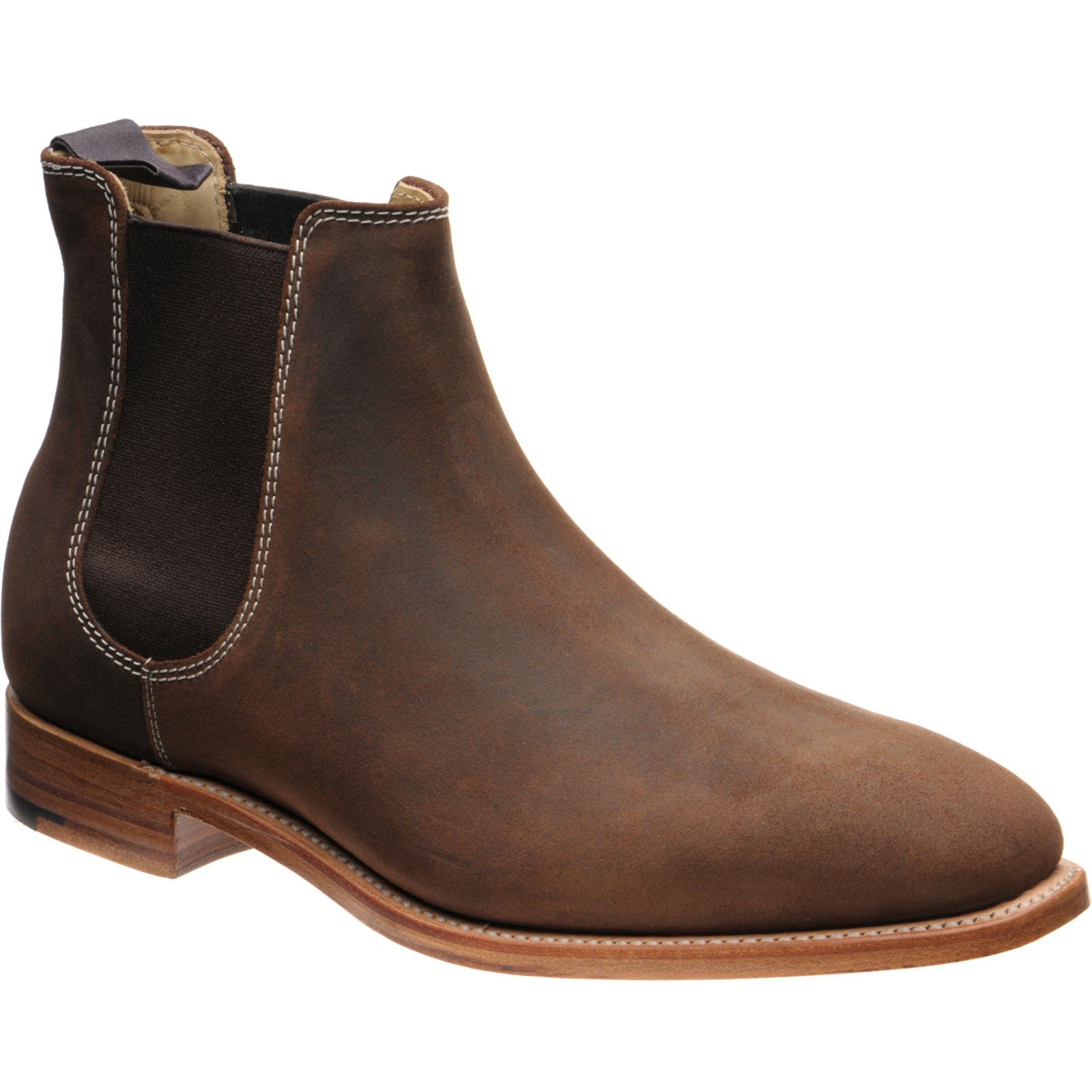 Product image for Herring Coburn mens Chelsea boots in brown waxy suede