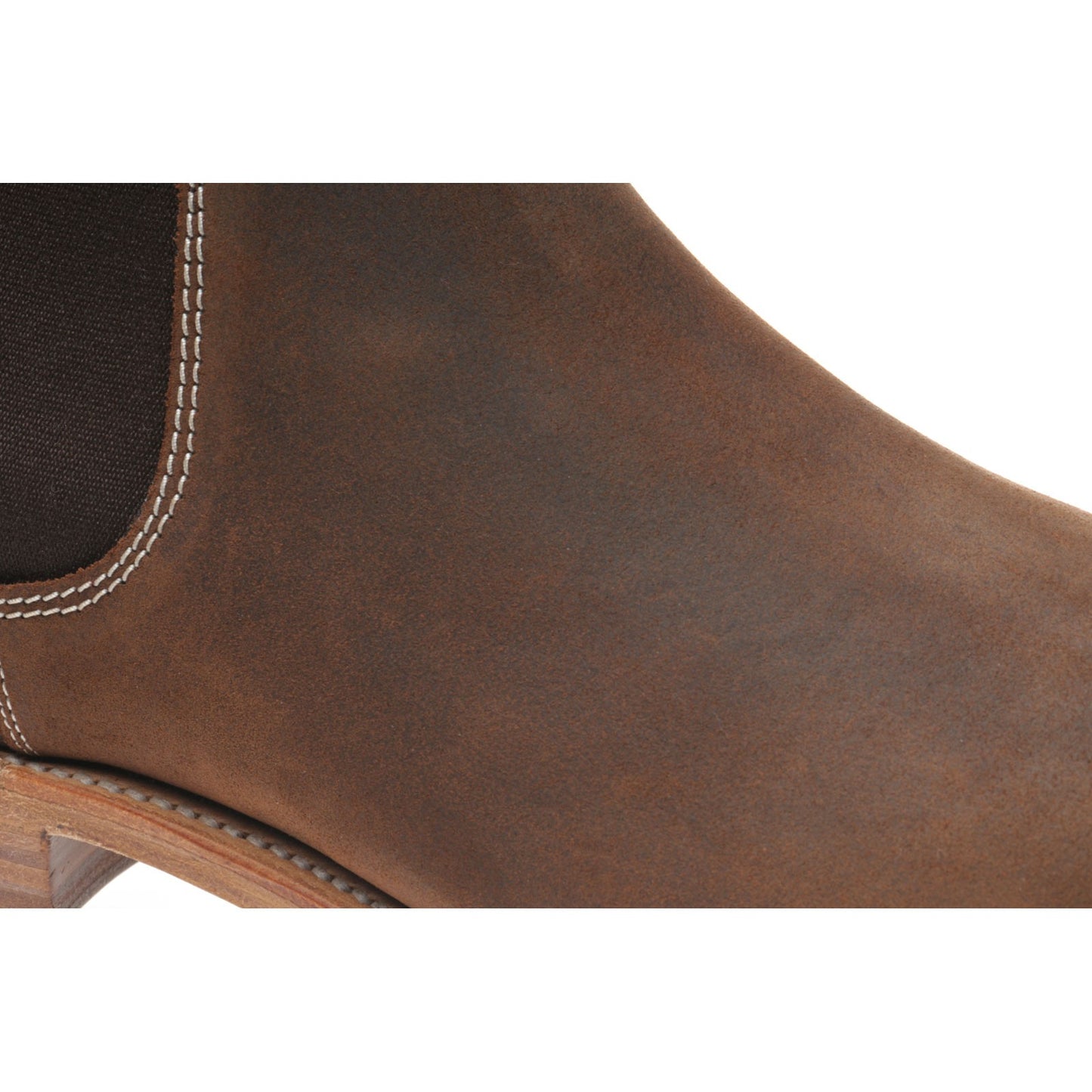 Product image for Herring Coburn mens Chelsea boots in brown waxy suede