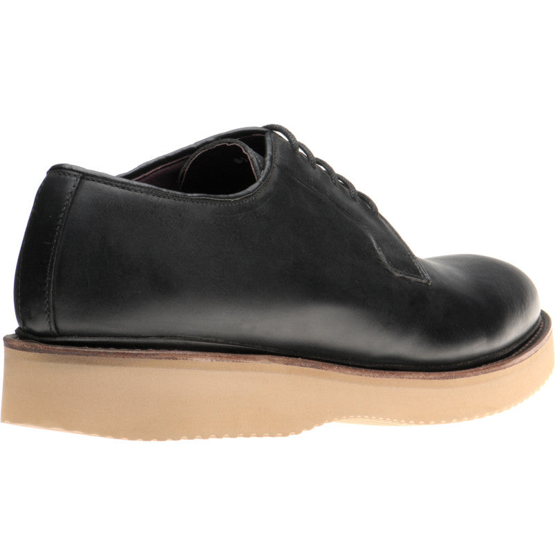 Product image for Herring Cookham mens rubber-soled Derby shoes in black waxy